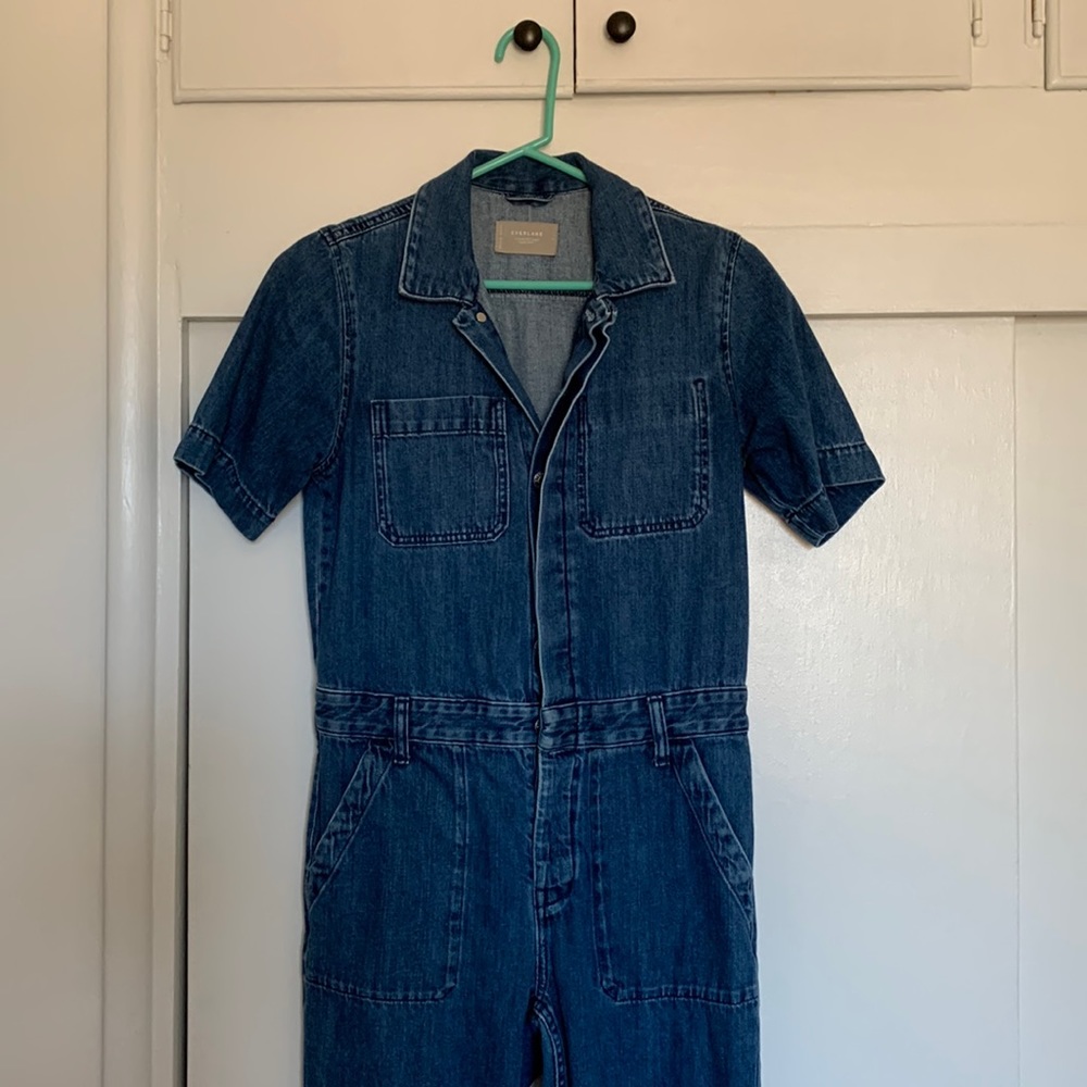 Everlane Super Soft Coverall Denim Jumpsuit